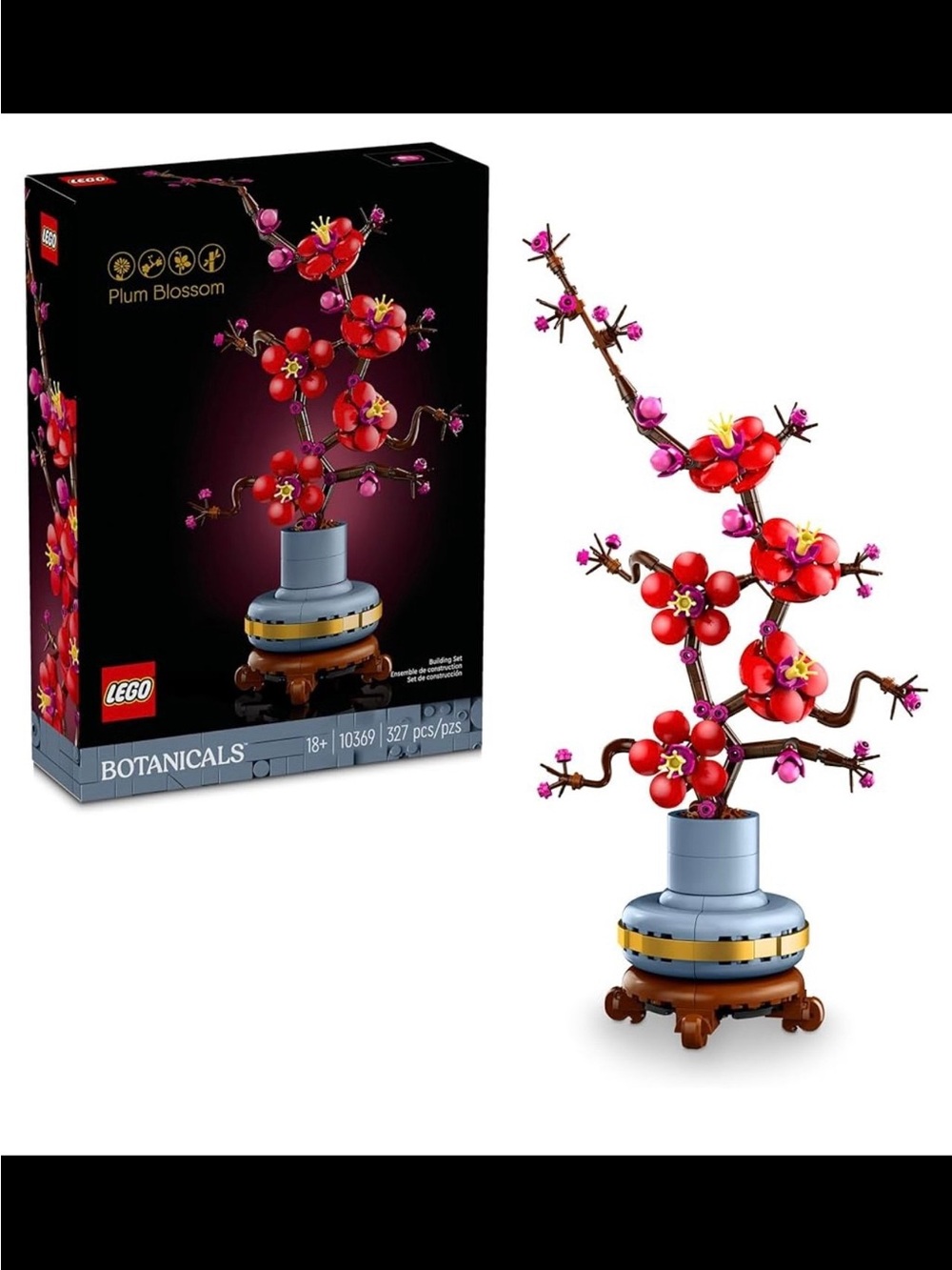 LEGO Plum Blossom Decorative Set - Red & Pink Blossoms